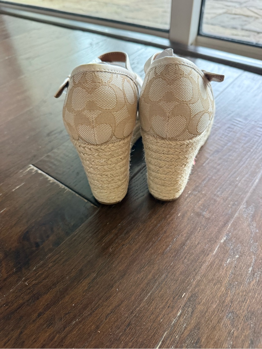 NWOT Coach Raine Espadrille In Signature Jacquard LIGHT KHAKI Size 10 - Picture 6 of 8